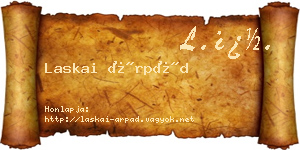 Laskai Árpád névjegykártya