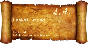 Laskai Árpád névjegykártya