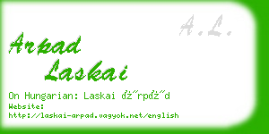 arpad laskai business card